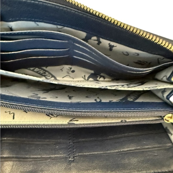 Longchamp L-Shaped Leather Zip Wallet - Excellent Condition, Navy - Picture 3 of 4